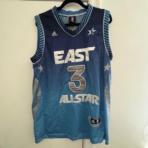 Adidas Dwyane Wade 2008 NBA All Star Game East Jersey Blue Mens Large 3 Heat